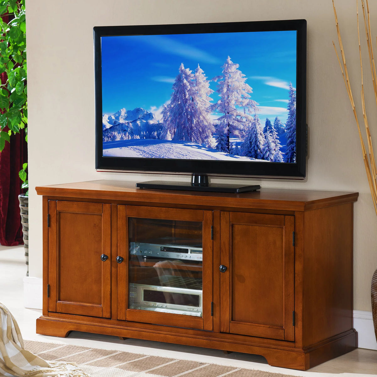 Brown Cherry TV Stand E19179
