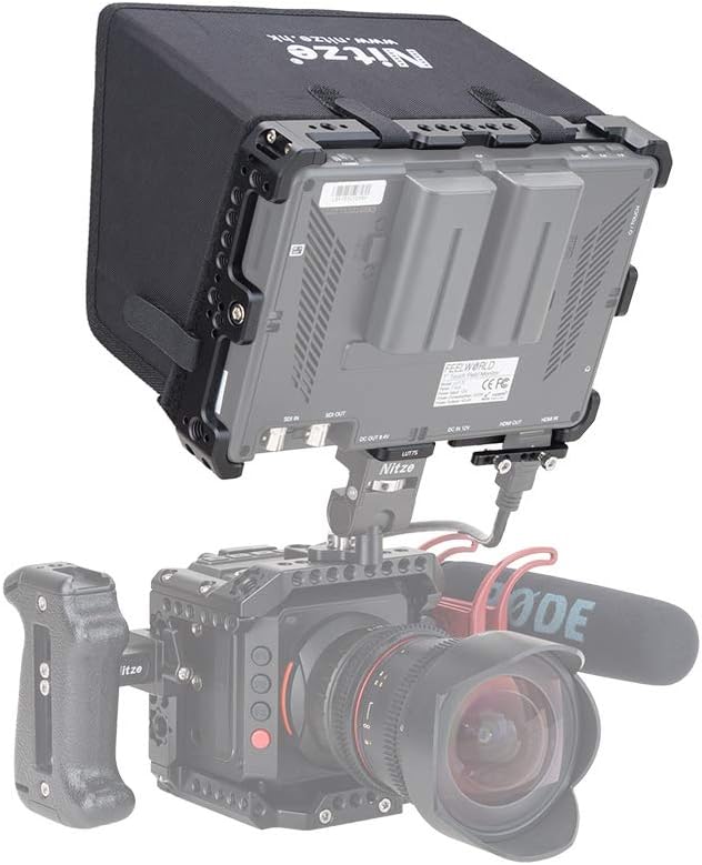Cage with Sunhood Built-in NATO Rails for Monitor U3686