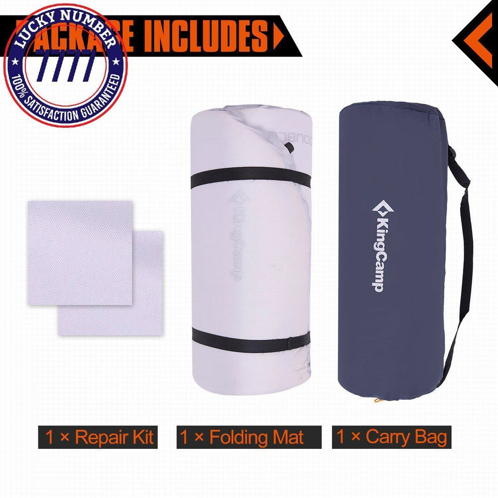 Deluxe Double Self-Inflating Camping Pad, 3 Inches Thick B14071