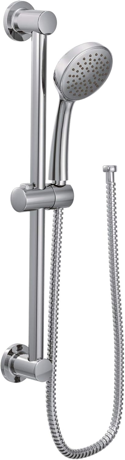 Chrome Handheld Shower with 24-Inch Slide Bar and 59-Inch Hose Z993