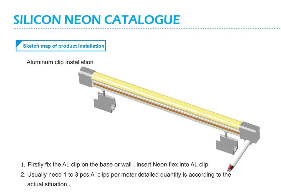 24V RGB LED Neon Strip Light Waterproof IP67, 5M/16.4ft, Pack of 2 C991