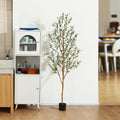 6 ft Artificial Olive Plant with Fruits P9845