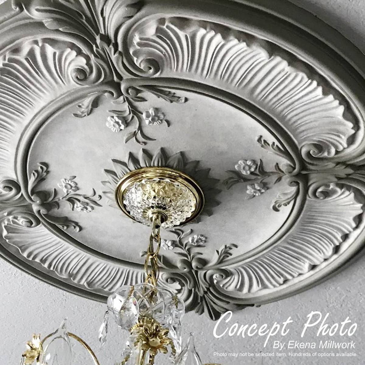 11 3/8x22OD x 2x22P Acanthus Ceiling Medallion B642