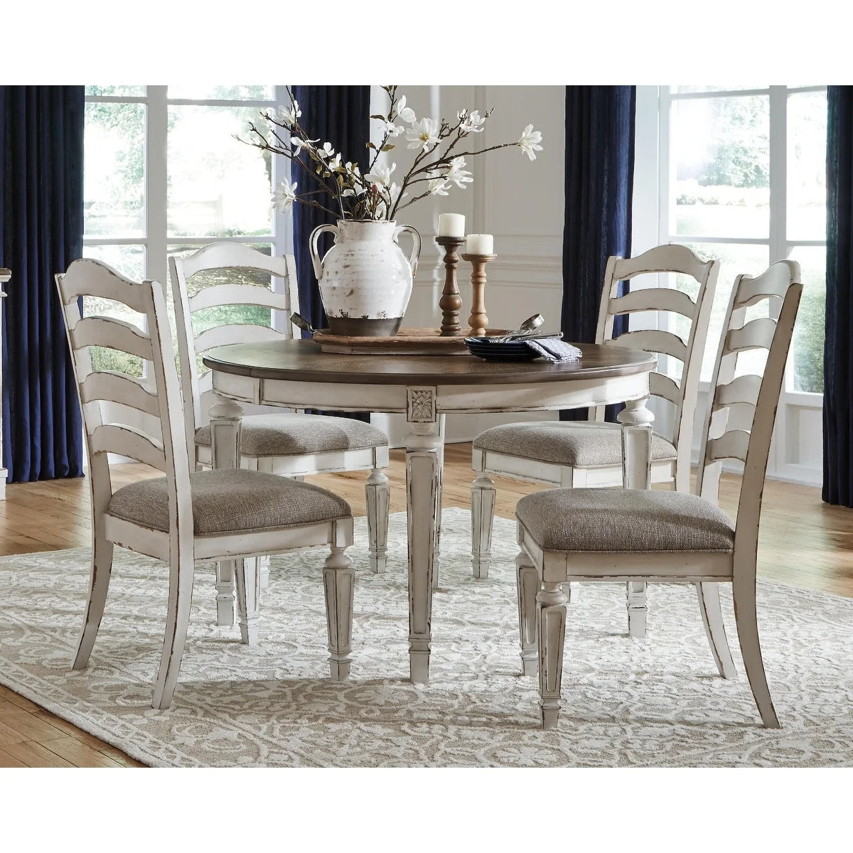 White Dining Room Chair Set of 2 K868