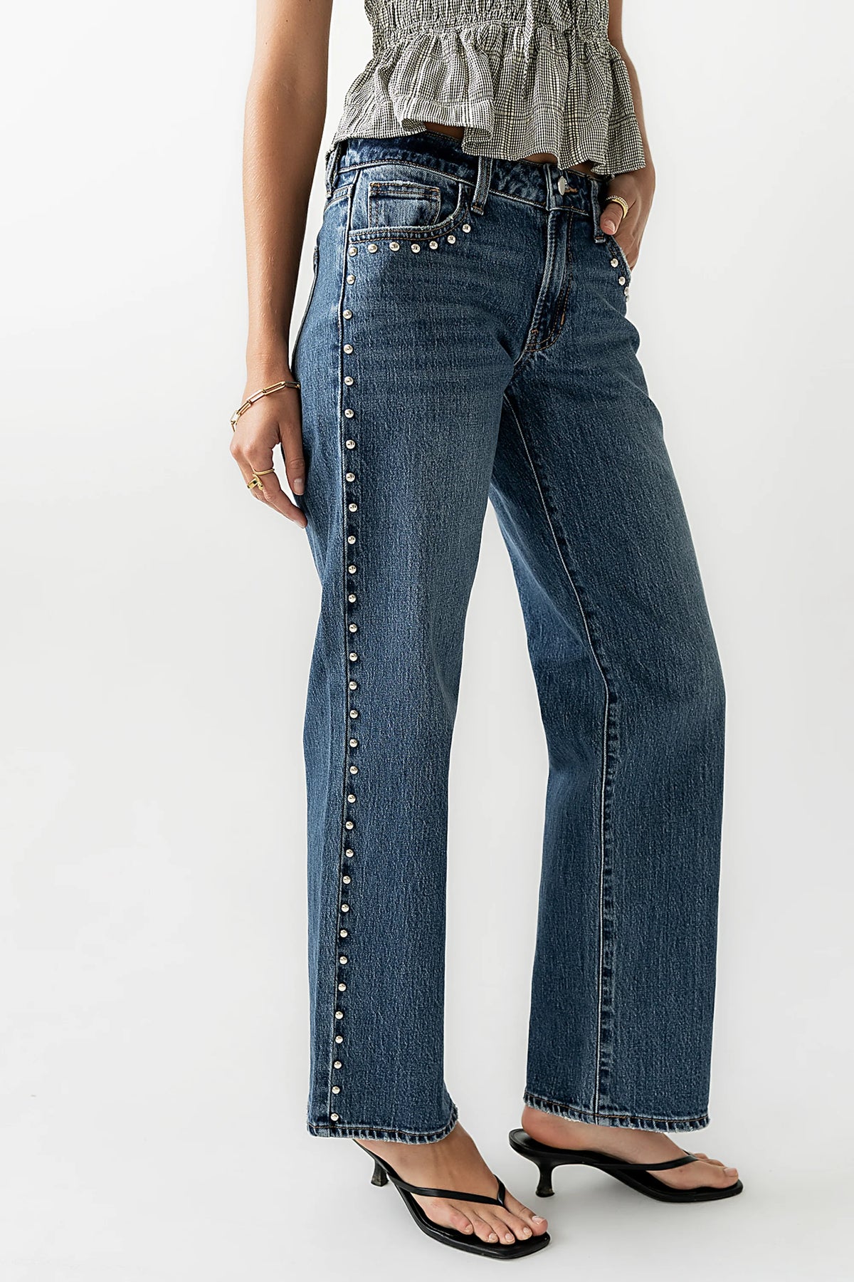 Studded Baggy Jeans C7613