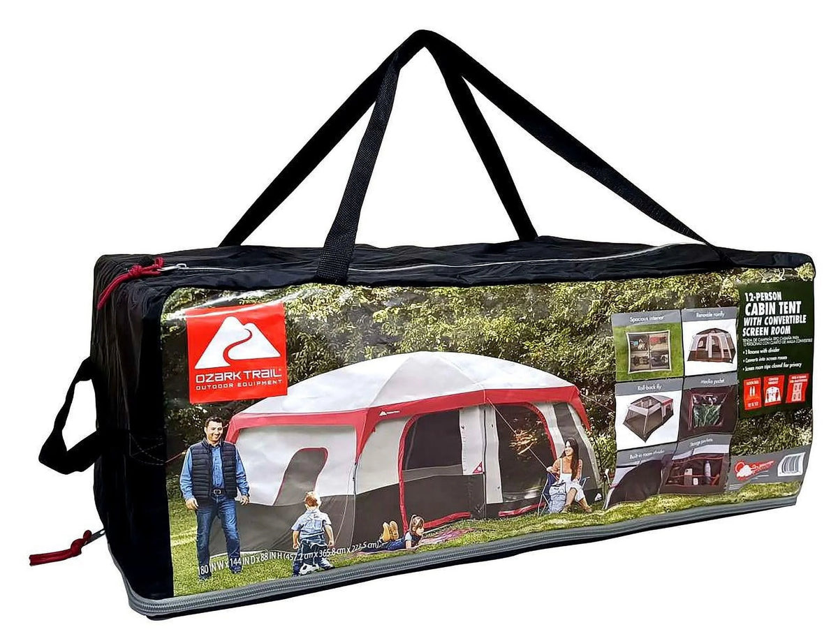 12-Person Cabin Tent with Convertible Screen Room T85119