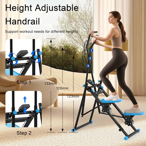 Stair Stepper with Adjustable Handlebar & Pedals, 330LBS Loading Capacity H9108