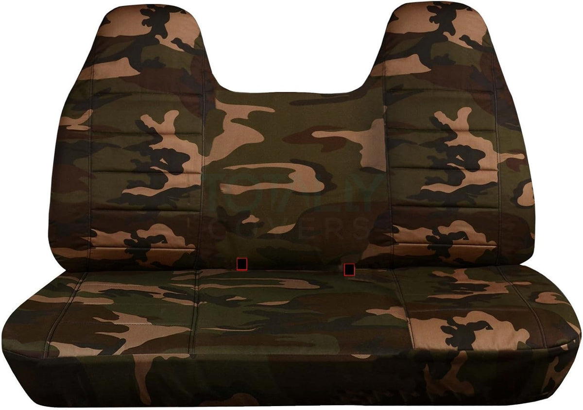 Gray Camouflage Front Solid Bench Truck Seat Covers Z5660