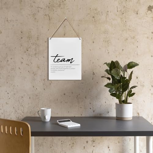 Office Motivational Wood Hanging Sign 8x10 Inch L78744