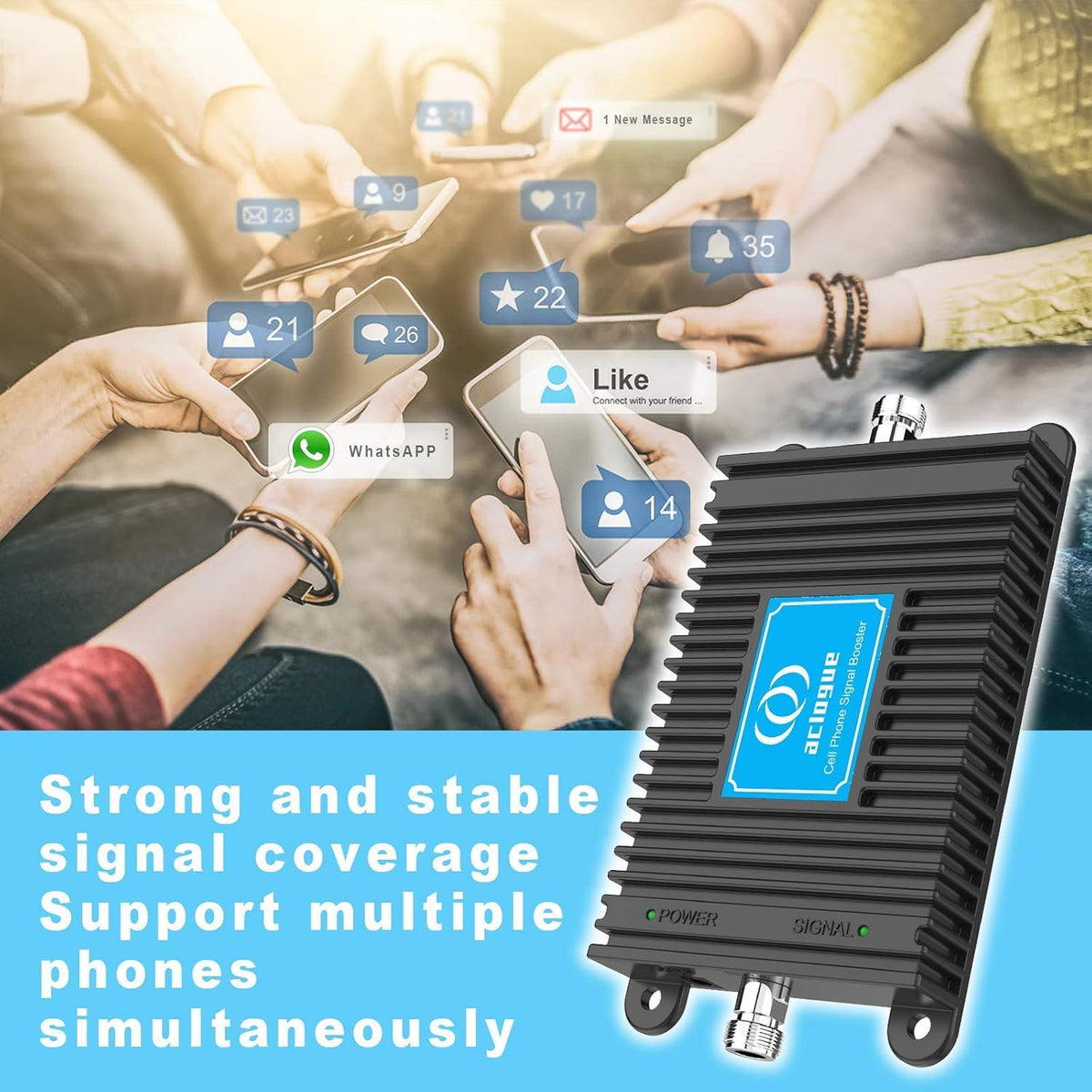 5G/4G Cell Phone Signal Booster with Antenna Kits I3838