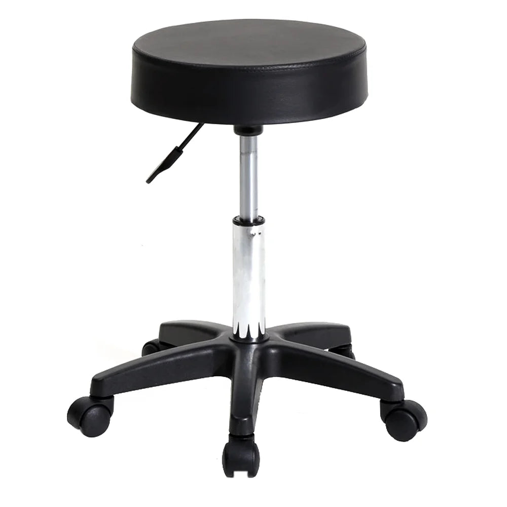 Adjustable Height Round PU Leather Rolling Stool Y666