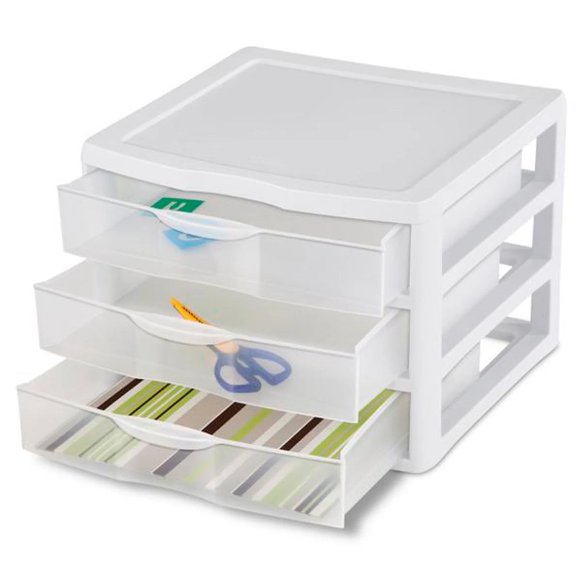 Clear Plastic 3 Drawer Storage System, 3 Pack S992