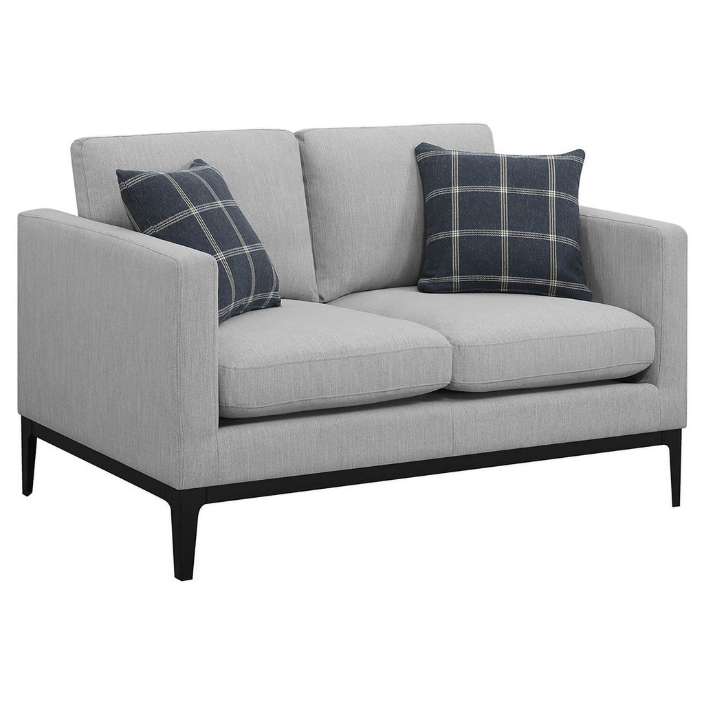 Light Gray 3-piece Fabric Living Room Set V194747