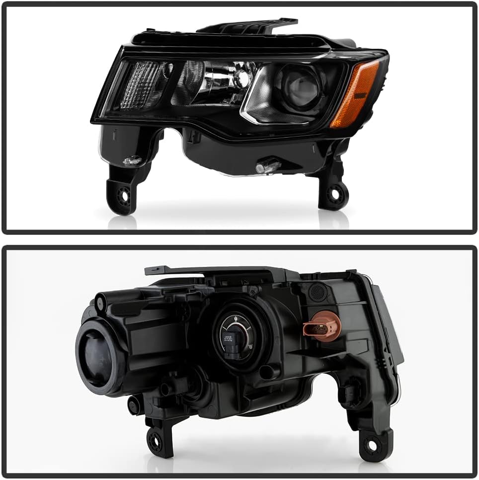 Black Housing Projector Headlights Pair Left+Right U8784
