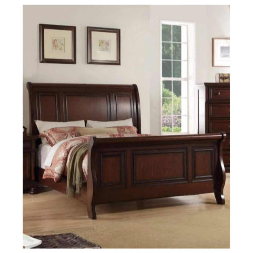 Antique Cherry Wooden Queen Bed V42108