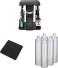 Cocktail Maker Machine, Bar Mat, and Glass Liquor Dispenser Bottles D756896