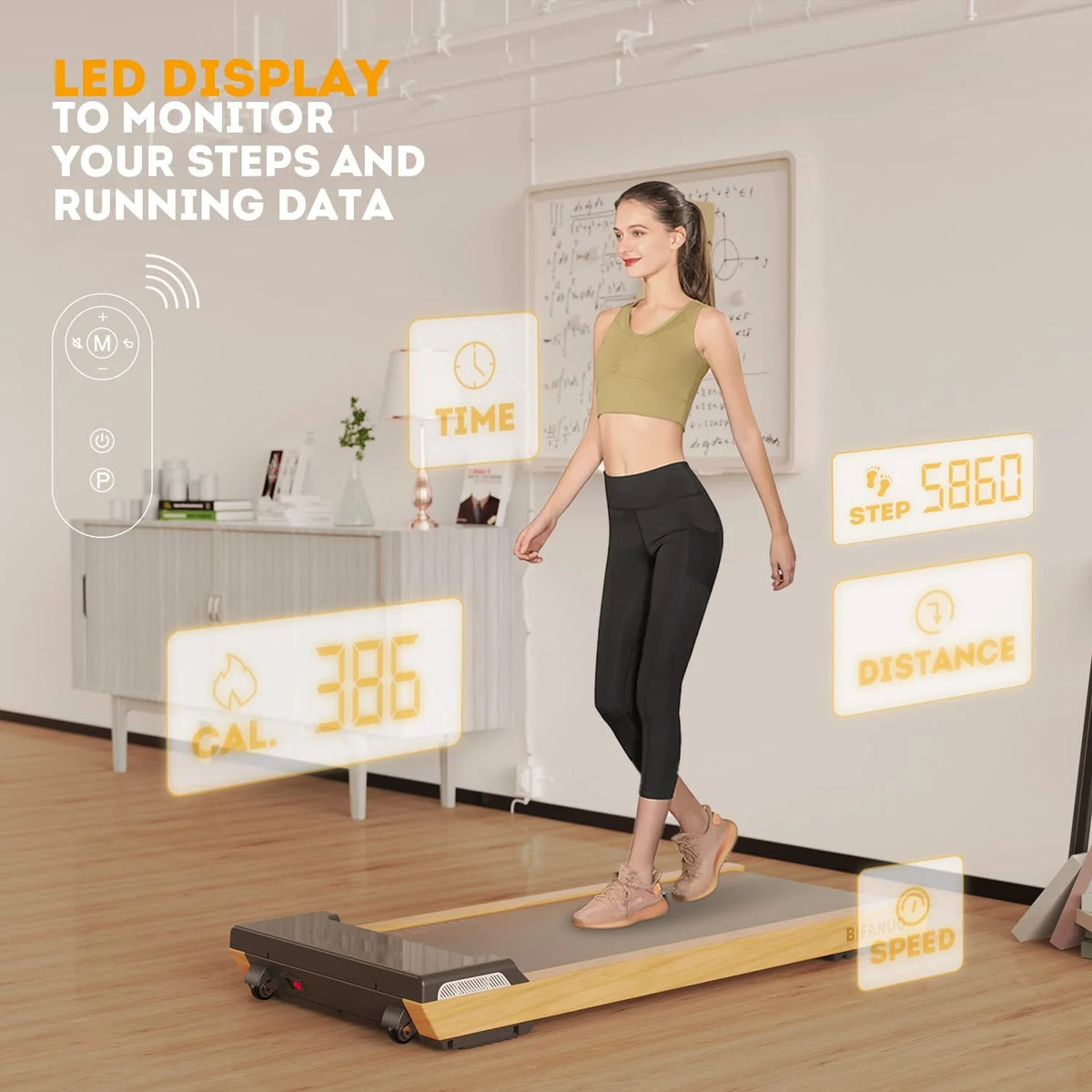 Under Desk Treadmill Walking Pad 2.25HP A68378
