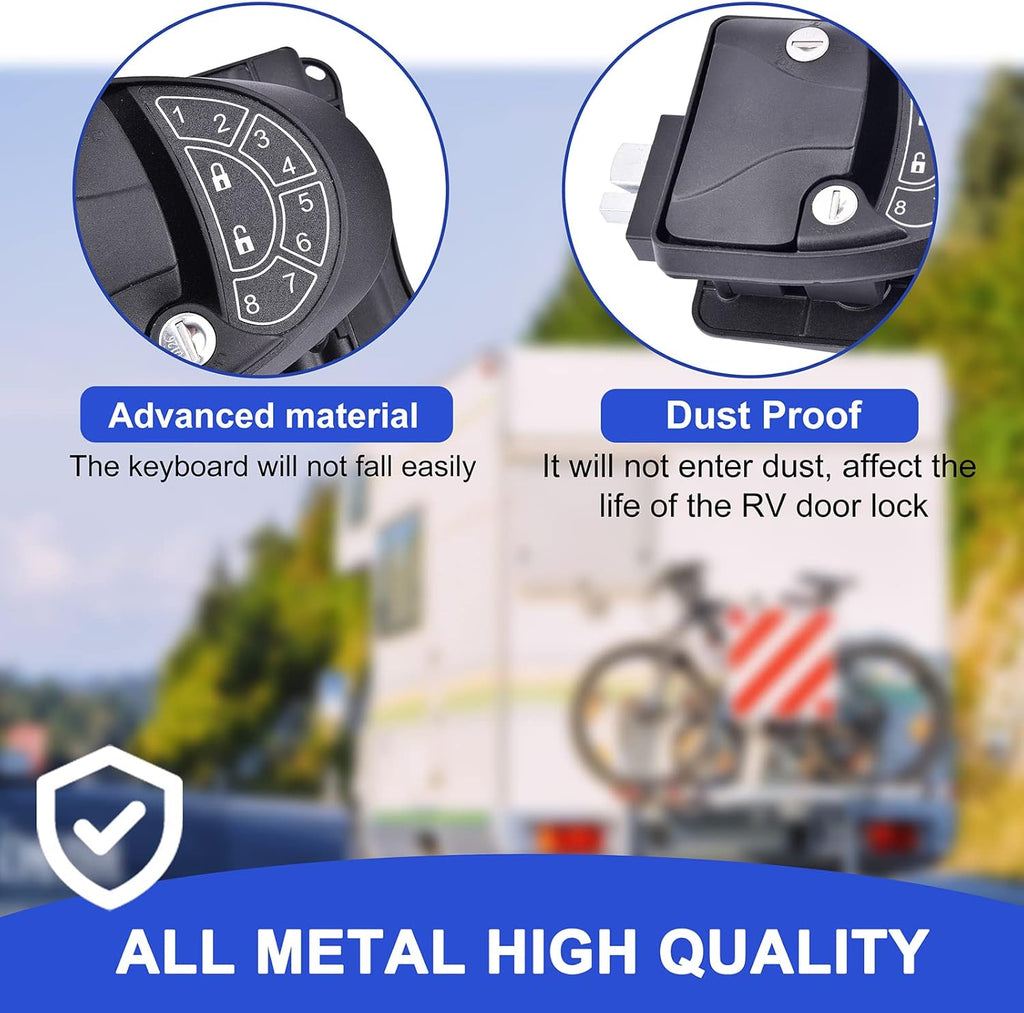 RV Keyless Entry Door Lock with Key Fobs and Backlit Keypad W51443