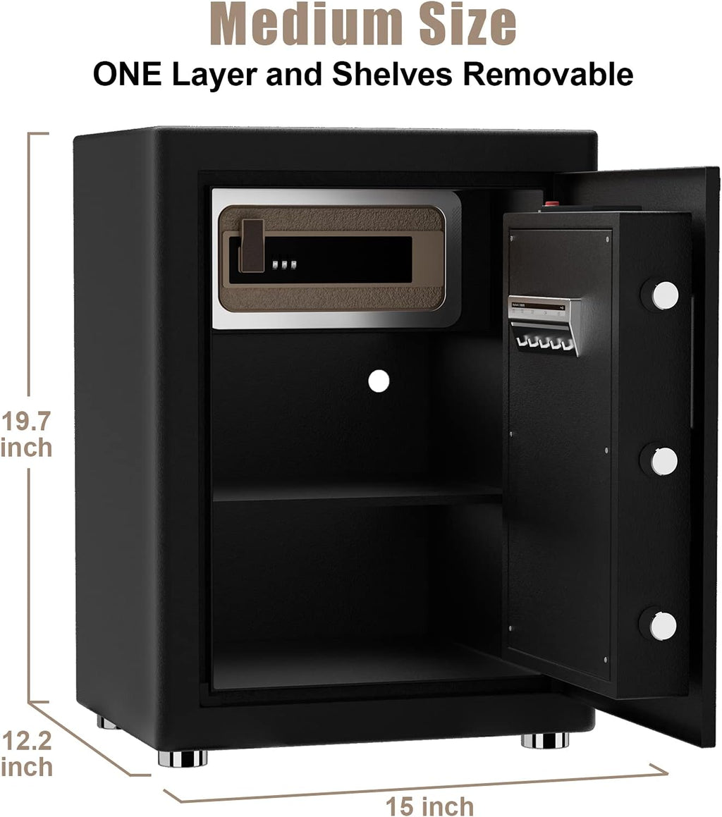 2.05 Cubic Feet Black Security Safe with LCD Digital Screen Q62345