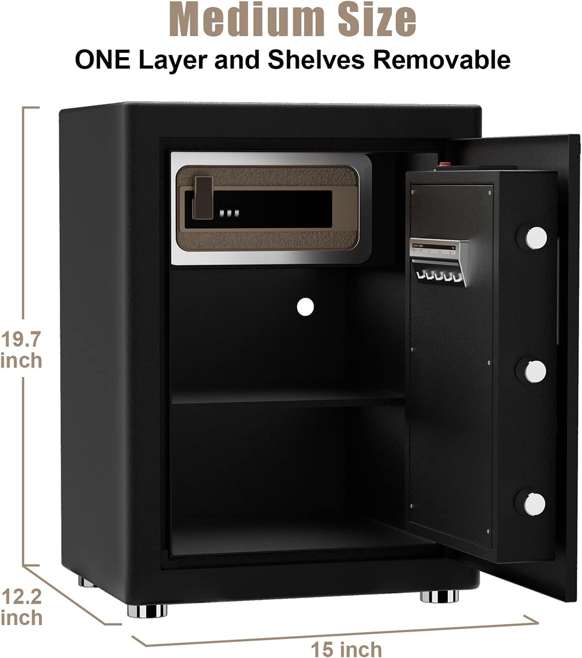 2.05 Cubic Feet Black Security Safe with LCD Digital Screen Q62345