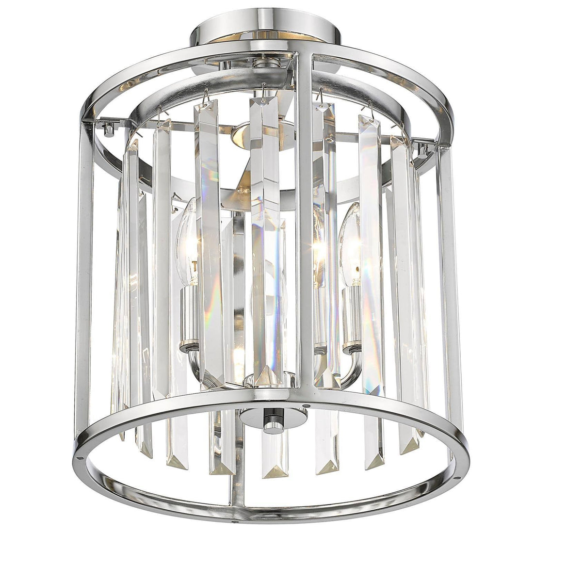 Bronze 3 Light Semi Flush Mount V3188