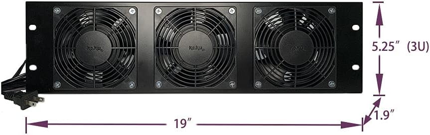 Rack Mount Fan Panel 3U, Pack of 2 E805
