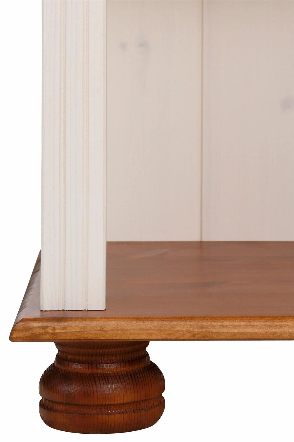 5 Shelf Open Bookcase, White and Honey Z697