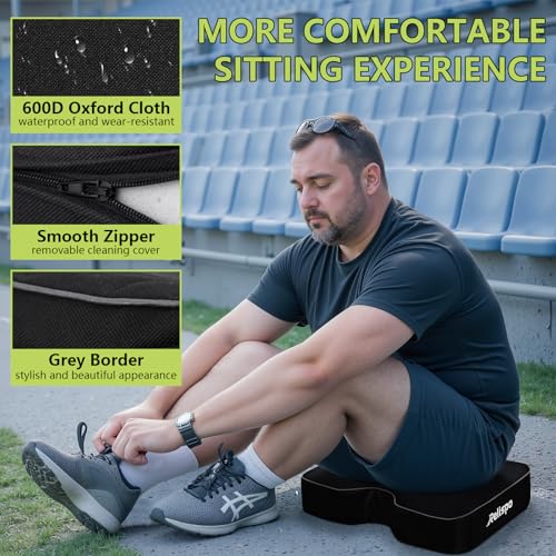 Stadium Seat Cushion with Memory Foam Waterproof Extra Thick L766