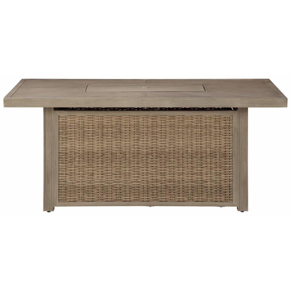 Rectangular Fire Pit Table in Beige X30405