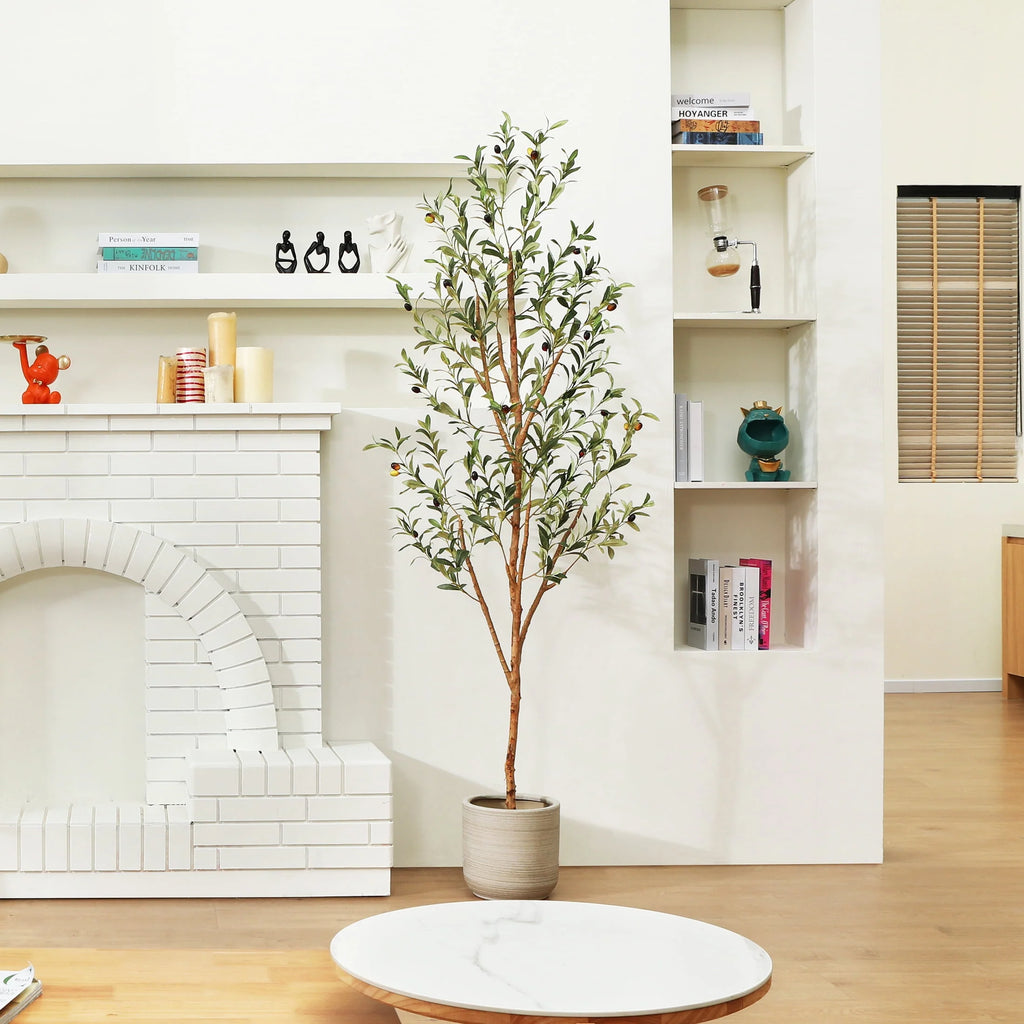 6 ft Artificial Olive Plant with Fruits P9845