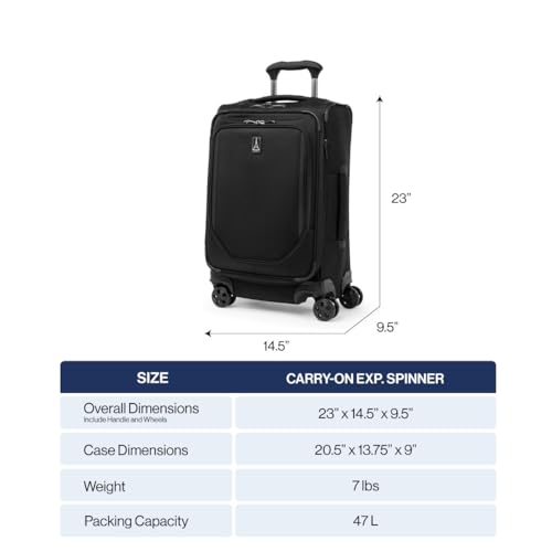 Lightweight Softside Expandable 8 Wheel Spinner Suitcase 29-Inch P645