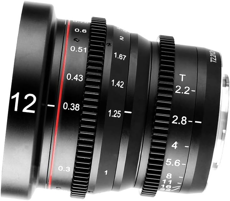 12mm T2.2 Manual Focus Wide Angle Cinema Lens for M43 Mount Cameras T153356