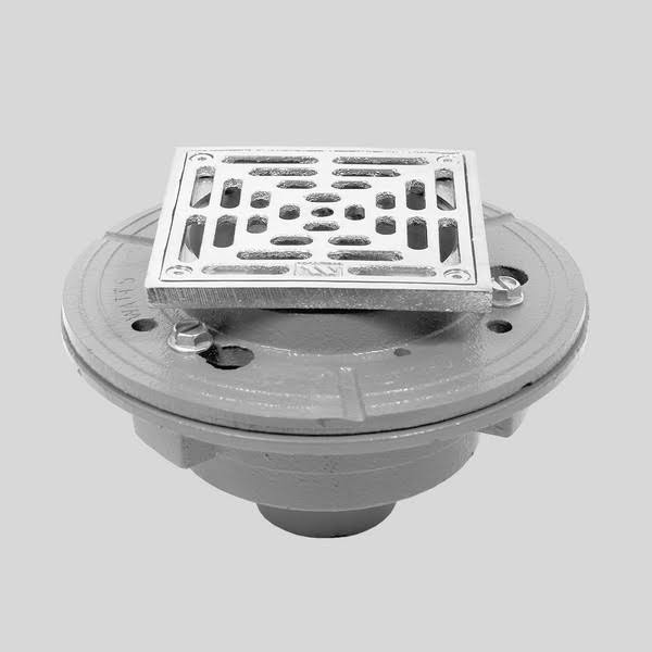 Cast Iron Floor Drain with Solid Nickel Bronze Top A932347