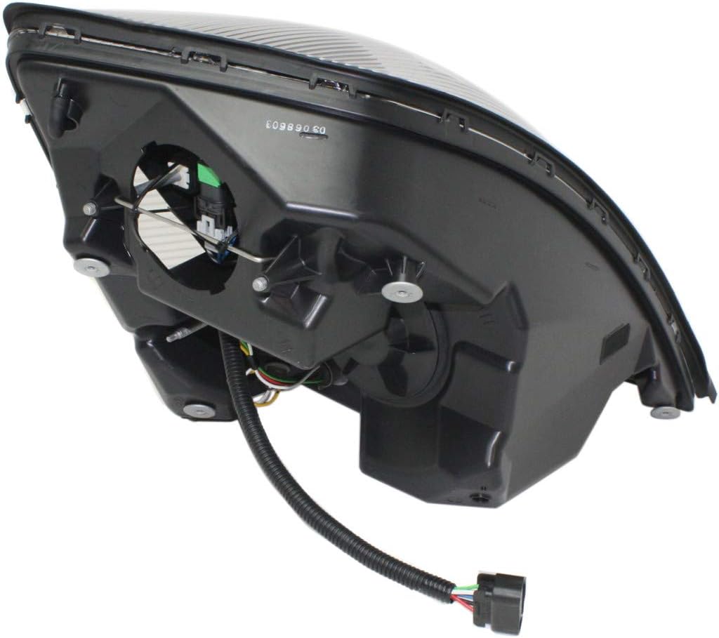 Headlight Assembly for Volvo VN/VNL/VNM 2004-2015 Driver Side Black R361