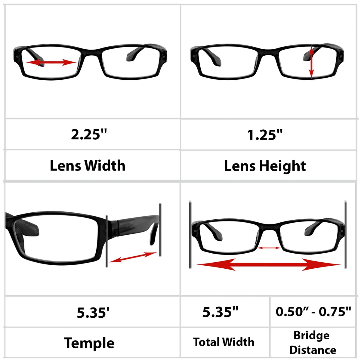 4 Pack Reading Glasses +4.00 P2981