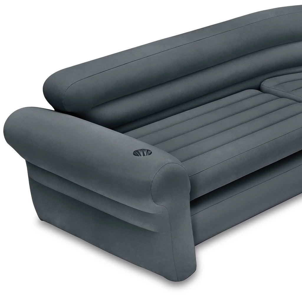 Inflatable Corner Sectional Sofa & Lounge Chair and Ottoman Set W363