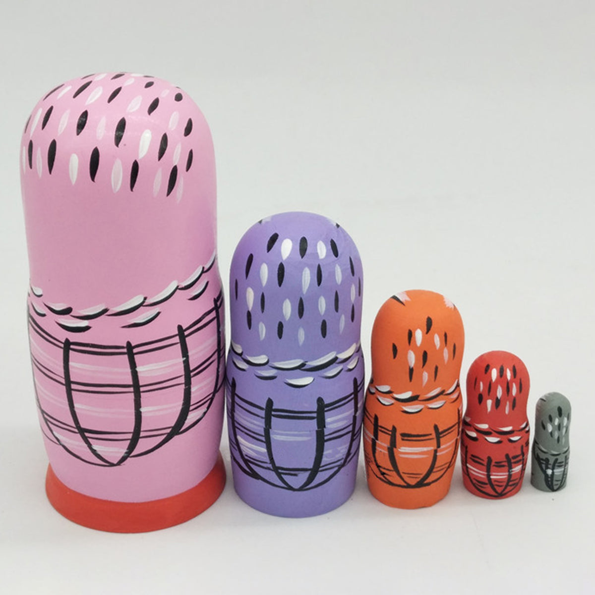 5Pcs/Set Wood Matryoshka Dolls O848154