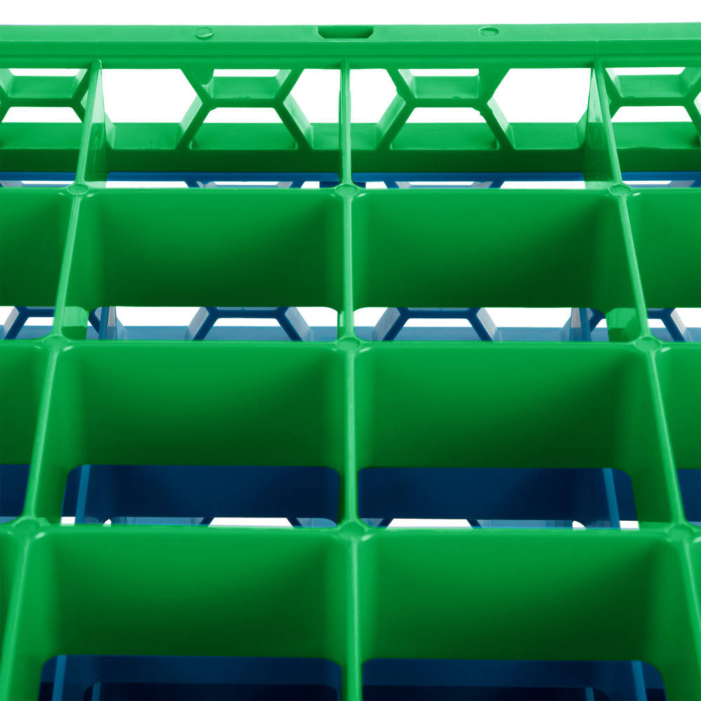 36 Compartment Green Glass Rack with 4 Extenders T911641