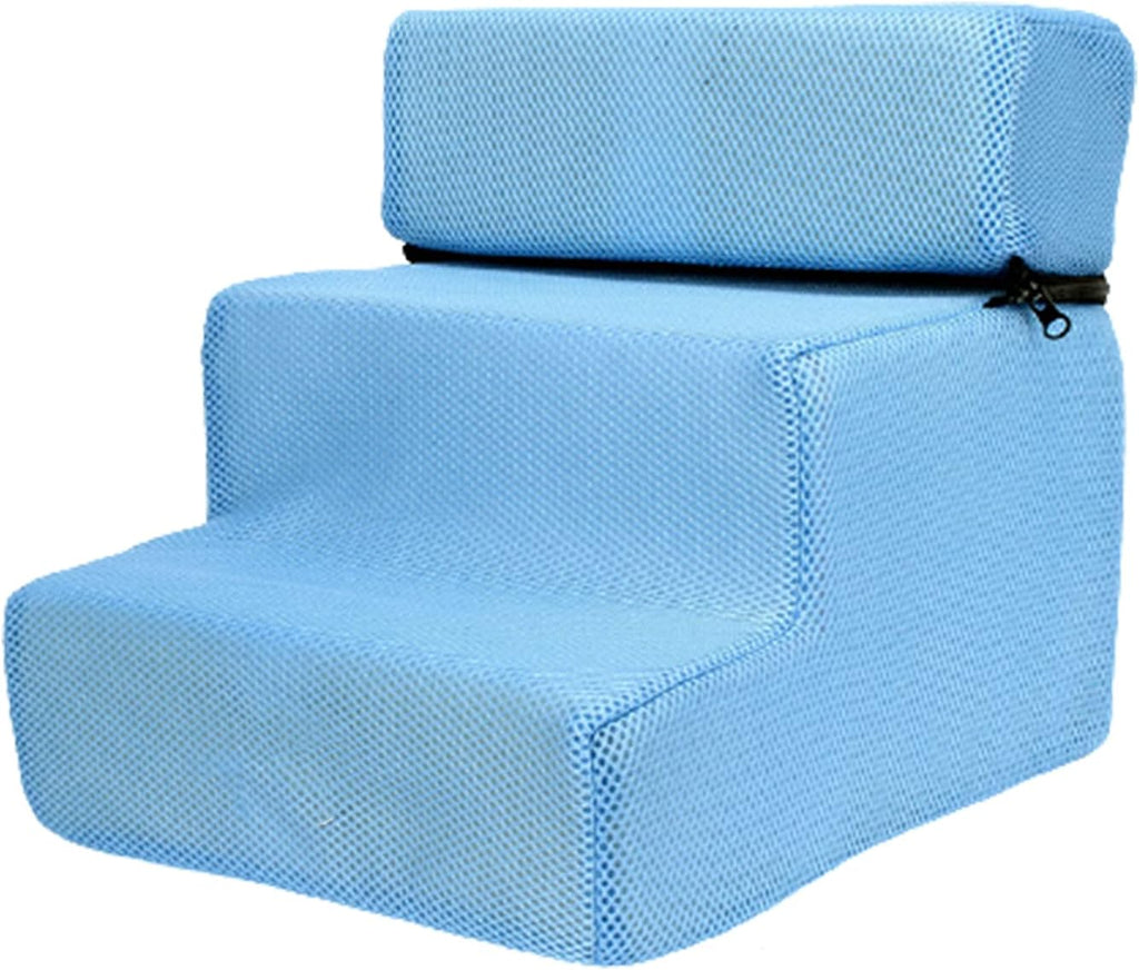 Blue Detachable Anti-Slip Faux Leather Dog Ramp Stairs Cover Q5328
