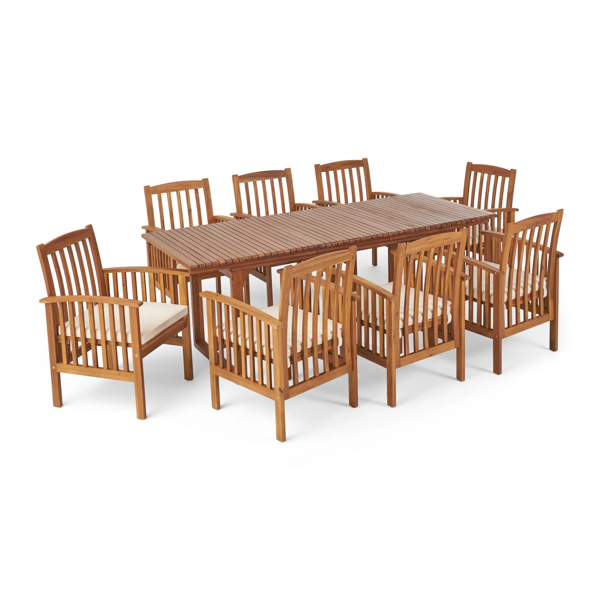 8 Seater Expandable Acacia Wood Dining Set H8968