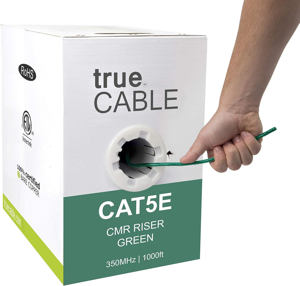 1000ft Gray 24AWG 4 Pair Solid Bare Copper Bulk Ethernet Cable E76418
