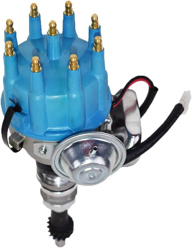 Red Cap Complete Distributor Compatible with Small Block Ford SBF 351W I430