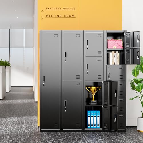 Black 6 Door Steel Lockers T70644