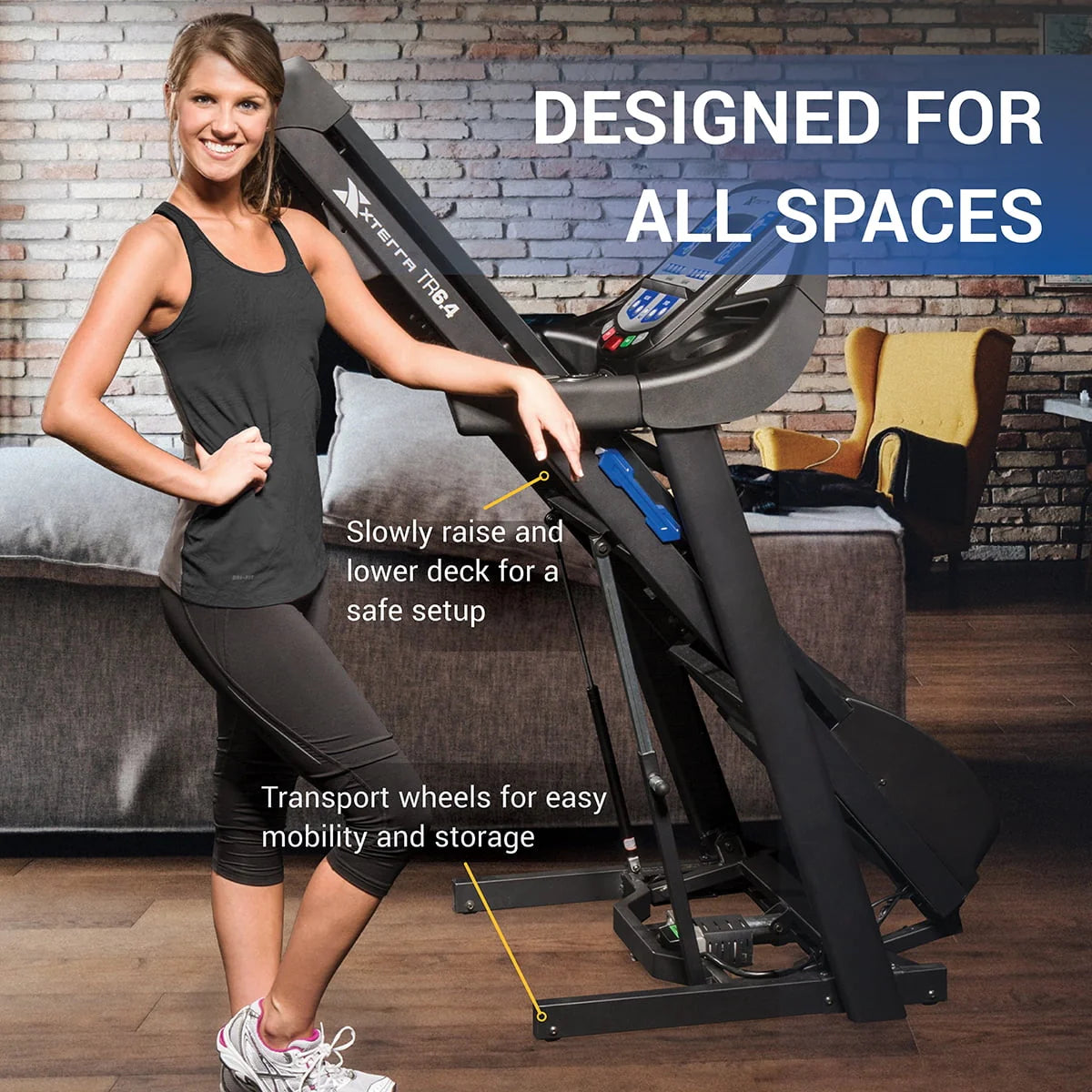 Folding Treadmill 2.75 HP 12 Incline Levels V36980