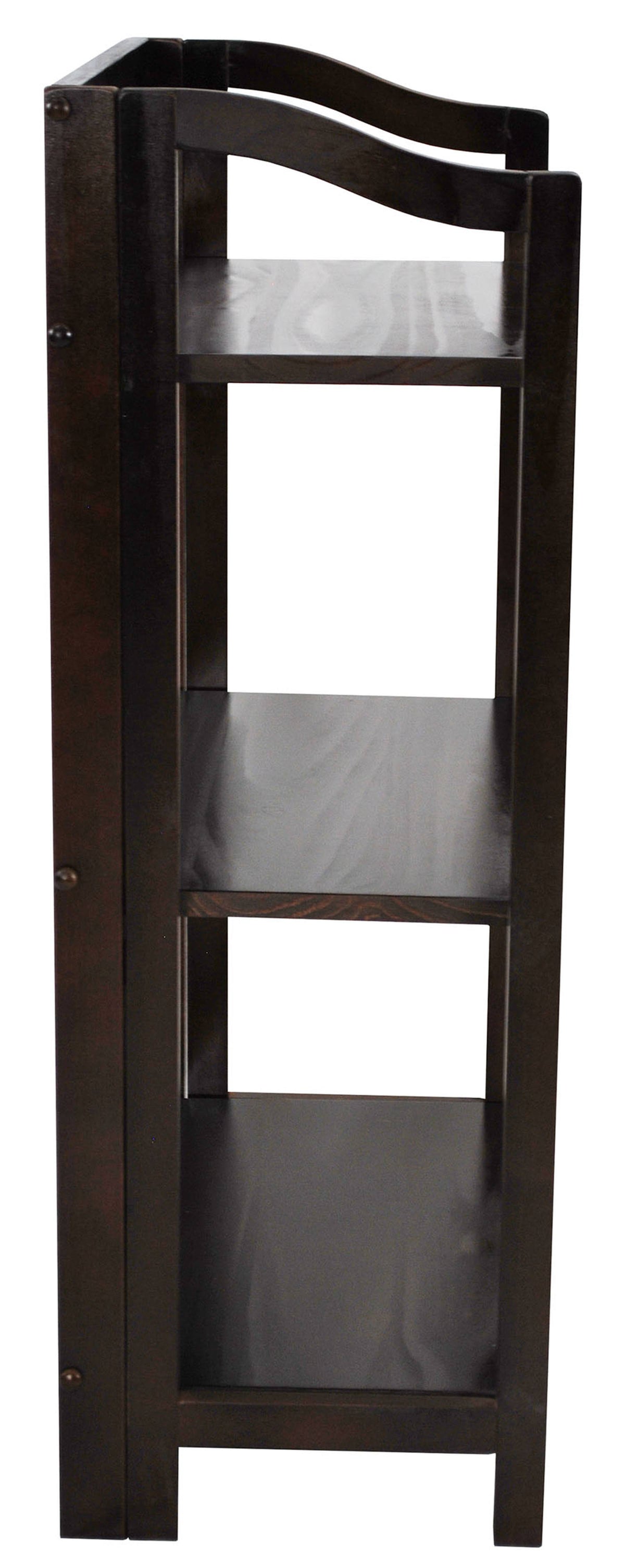 Espresso 3-Shelf Folding Bookcase S2699