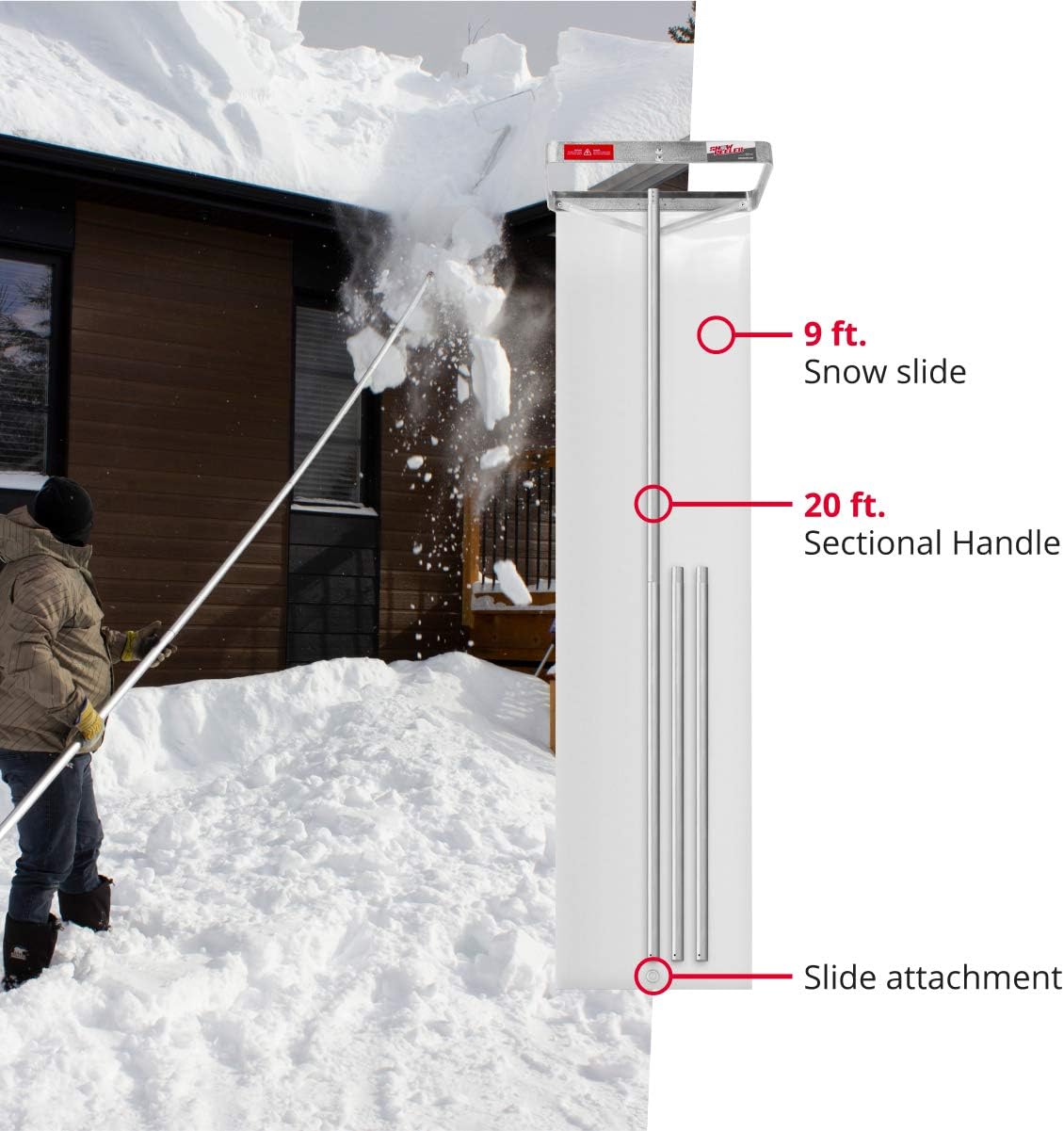 20 ft. Reach Aluminium Roof Snow Removal Tool T923773