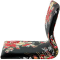 Black & Red Hibiscus Meditation Backrest Chair R16501