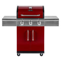 3 Burner Red Propane Gas Grill B349