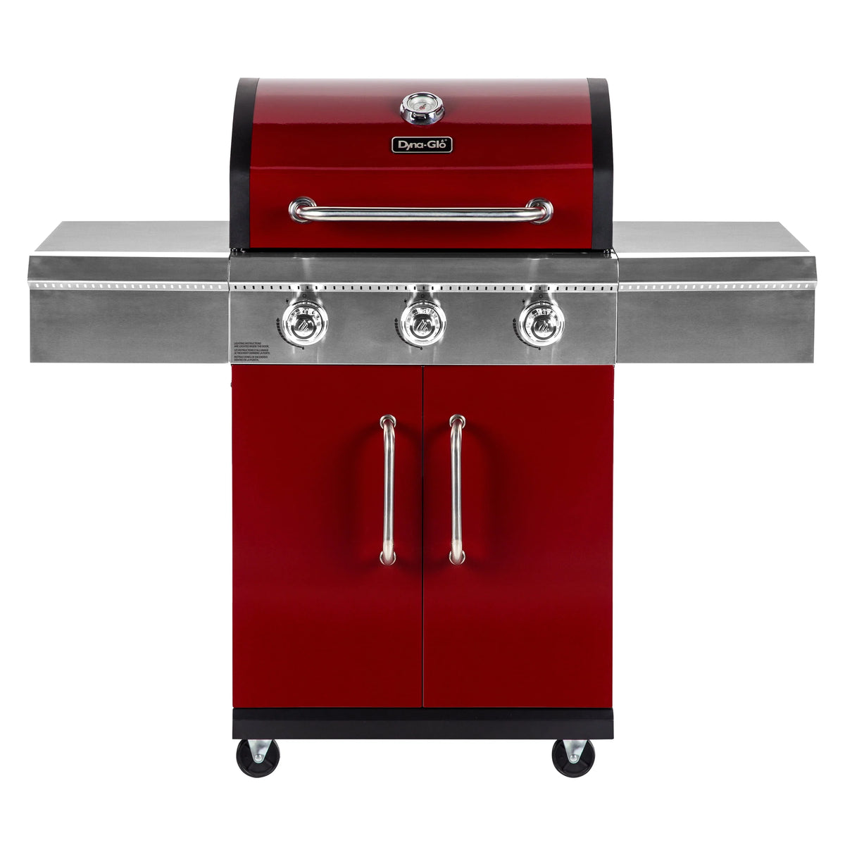 3 Burner Red Propane Gas Grill B349