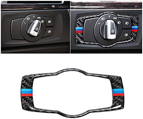Carbon Fiber Headlight Switch Buttons Cover Trim Pack of 2 J1630